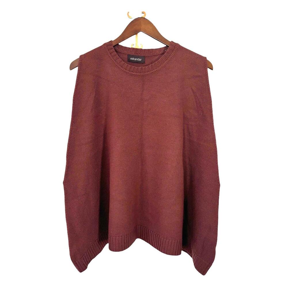 Eskandar Sweater Vest Boxy Oversized Merino Wool One Size